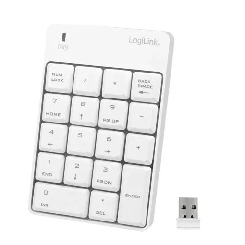 LogiLink Wireless kaypad 2.4GHz бял