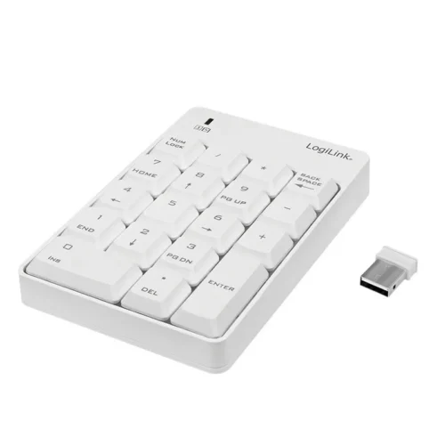LogiLink Wireless kaypad 2.4GHz бял