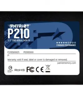 Patriot SSD 256GB P210 500/400 MB/s SATA III 25
