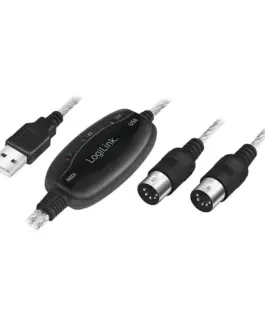 LogiLink адаптер USB to Midi In-Out