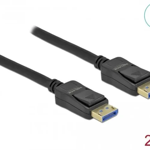 Alternative view of Кабел Delock DisplayPort 2.0 мъжко - DisplayPort мъжко, 2.0м, 10K, Черен