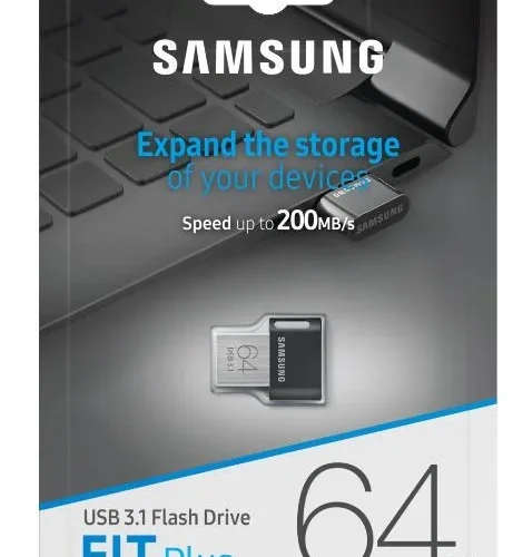 Alternative view of Samsung Pendrive FIT Plus USB3.1 64 GB Gray MUF-64AB/AP