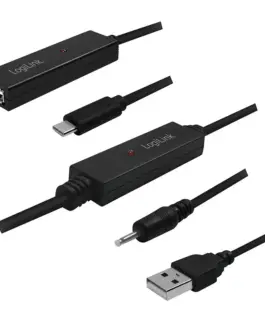 Alternative view of LogiLink USB-C 2.0 active repeater кабел, 40m