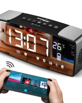 Alternative view of GreenBlue BT Clock Radio FM 4.2 LED Mirror Screen GB200