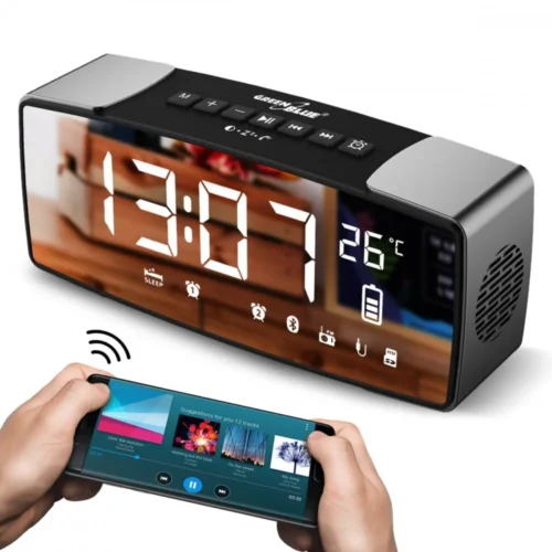 Alternative view of GreenBlue BT Clock Radio FM 4.2 LED Mirror Screen GB200