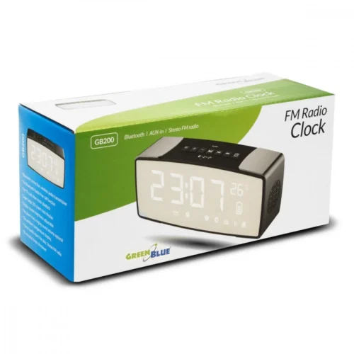 GreenBlue BT Clock Radio FM 4.2 LED Mirror Screen GB200