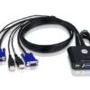 ATEN 2-Port USB VGA кабел Switch w Rem. Port Selec