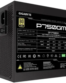 Alternative view of Gigabyte P750GM 750W PFC 120mm hydraulic fan ATX