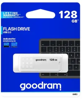 GOODRAM Pendrive UME2 128GB USB 2.0 бял