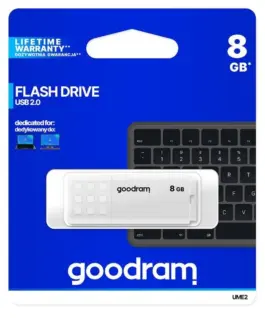GOODRAM Pendrive UME2 8GB USB 2.0 бял