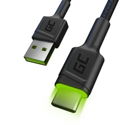 Alternative view of Green Cell кабел GCRay USB - USB-C 200cm, LED backlight