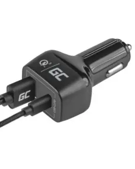 Alternative view of Green Cell зарядно за кола USB-C PD 42W, USB QC 3.0