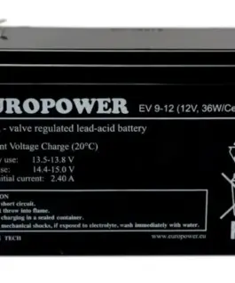 EuroPower AUKUMULATOR EUROPOWER EV 12V 9Ah