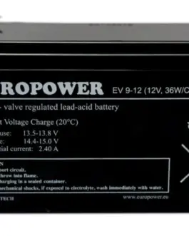 EuroPower AUKUMULATOR EUROPOWER EV 12V 9Ah