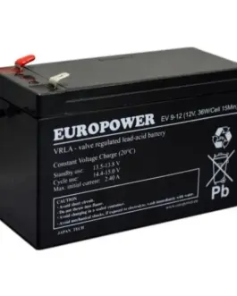 Alternative view of EuroPower AUKUMULATOR EUROPOWER EV 12V 9Ah