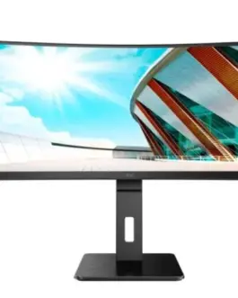 AOC Monitor CU34P2A 34 inch VA Curved 100Hz HDMIx2 DP Height Adjustment