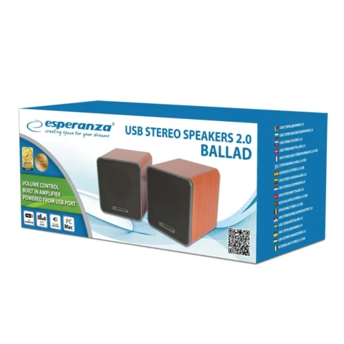 Alternative view of Esperanza USB SPEAKERS 2.0 BALLAD