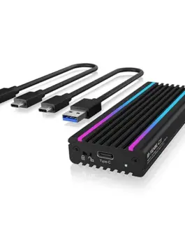 Alternative view of IcyBox ICY BOX IB-1824ML-C31 M.2 NVMe case with RGB