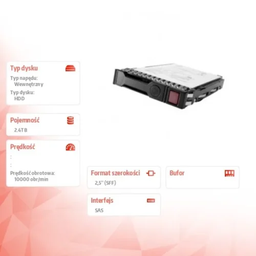 Alternative view of Hewlett Packard Enterprise HPE 2.4TB SAS 12G 10K SFF HDD 881457-B21
