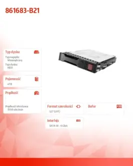 Alternative view of Hewlett Packard Enterprise 4TB SATA 7.2K LFF HDD 861683-B21