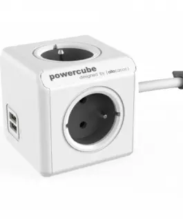 Allocacoc PowerCube USB Extended 1,5m 2402 сив