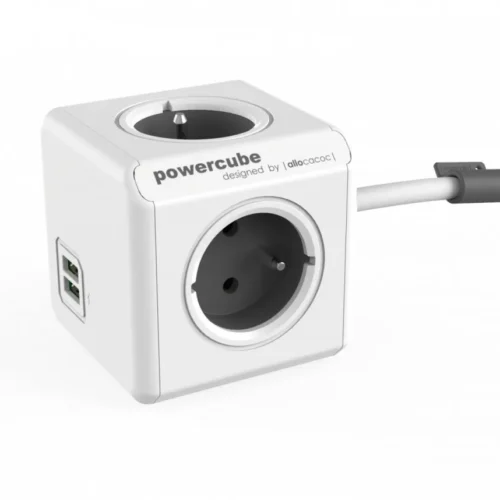 Allocacoc PowerCube USB Extended 1,5m 2402 сив