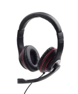 Gembird Stereo Headset MHS-03-BKRD черен and червен