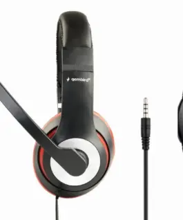 Alternative view of Gembird Stereo Headset MHS-03-BKRD черен and червен