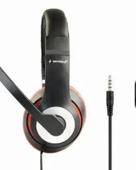 Alternative view of Gembird Stereo Headset MHS-03-BKRD черен and червен
