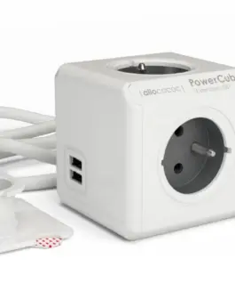 Allocacoc PowerCube USB Extended 3m 2404 сив