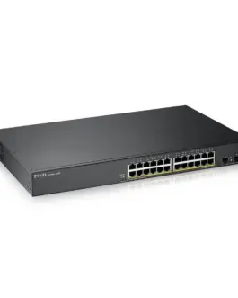 Alternative view of Zyxel GS1900 24HPV2-EU0101F 24xGbE L2 PoE Smart 170W Rackmount Switch