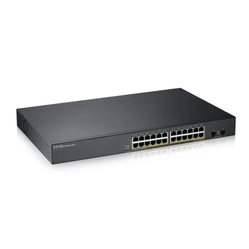 Alternative view of Zyxel GS1900 24HPV2-EU0101F 24xGbE L2 PoE Smart 170W Rackmount Switch