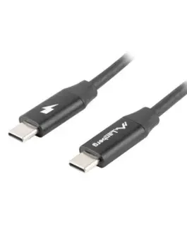 Lanberg кабел USB-C M/M 2.0 CA-CMCM-40CU-0010-черен 1m