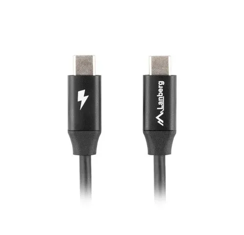 Lanberg кабел USB-C M/M 2.0 CA-CMCM-40CU-0010-черен 1m