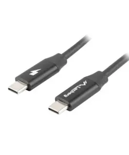 Lanberg кабел USB-C M/M 2.0 CA-CMCM-40CU-0005-черен 0.5m