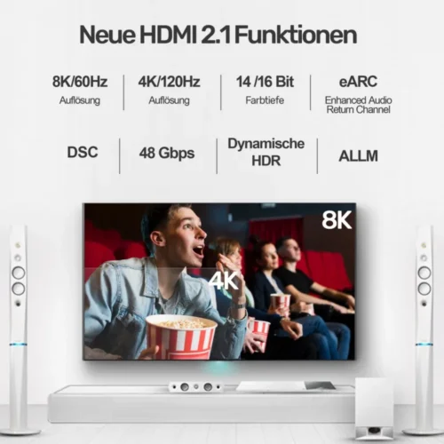 Alternative view of Unitek HDMI кабел M/M 3m, v2.1,8K,120Hz,UDHD,C139