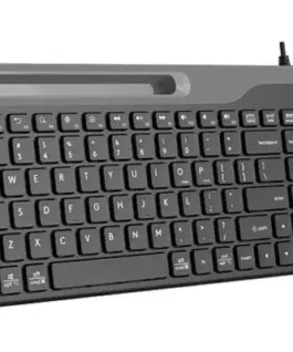 Alternative view of Жична клавиатура A4tech Fstyler FK25, Стойка за телефон, Кирилизирана, Черна