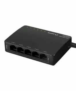 Lanberg Swich POE + Desktop 5 port 1GB DSP3-1005-60