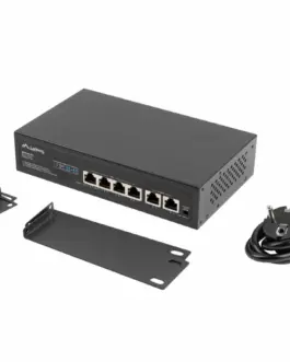 Alternative view of Lanberg Switch 4X100MB POE+/2x 100MB RSFE-4P-2FE-6