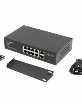 Alternative view of Lanberg Swich 8X100MB POE+/2X 1GB rack RSFE-8P-2GE-12