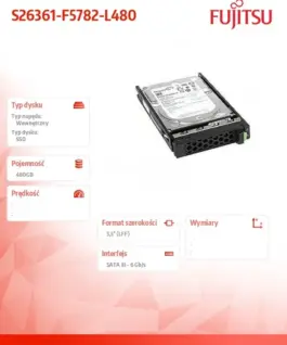 Alternative view of Fujitsu SSD SATA 6G 480GB RI S26361-F5782-L480