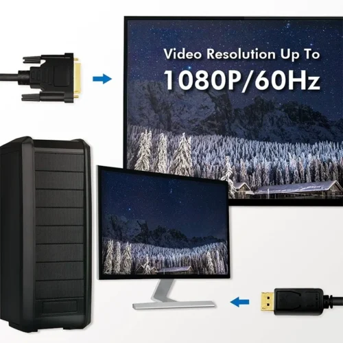 Alternative view of LogiLink DisplayPort to DVI кабел , черен, 2m
