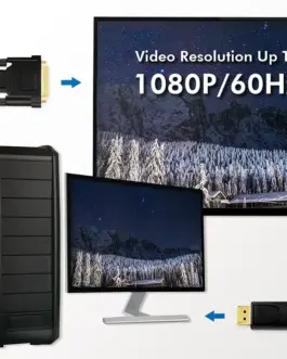 Alternative view of LogiLink DisplayPort to DVI кабел , черен, 3m