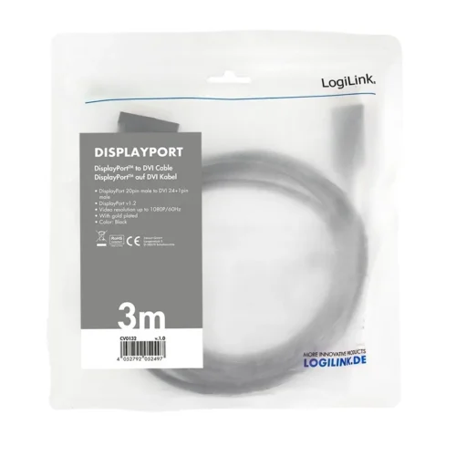 LogiLink DisplayPort to DVI кабел
