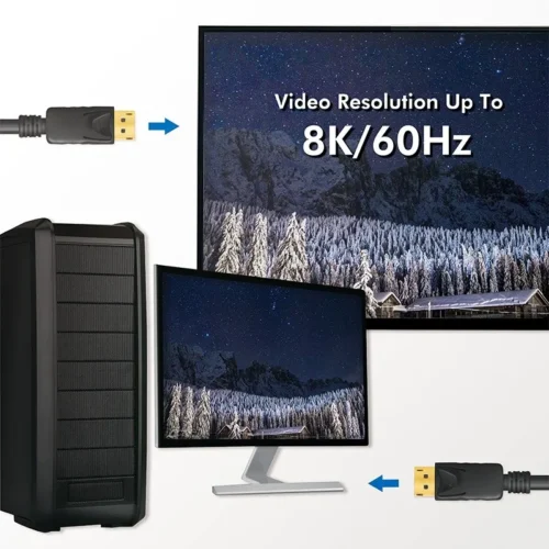 LogiLink DisplayPort 1.4 кабел черен