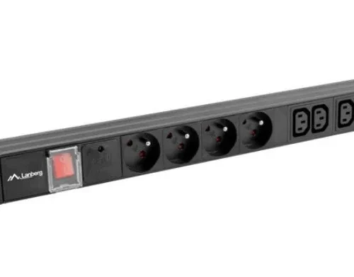 Lanberg Surge protector Rack PDU 1U 4x PL + 4x C13 2m 16A черен