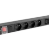 Lanberg Surge protector Rack PDU 1U 10A 4X 230V PL 4X IEC C13 2m C14 черен