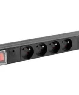 Lanberg Surge protector Rack PDU 1U 10A 4X 230V PL 4X IEC C13 2m C14 черен