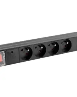 Lanberg Surge protector Rack PDU 1U 10A 4X 230V PL 4X IEC C13 2m C14 черен