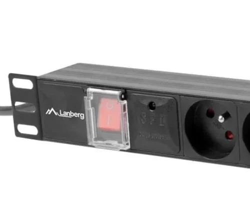 Lanberg Surge protector Rack PDU 1U 10A 4X 230V PL 4X IEC C13 2m C14 черен